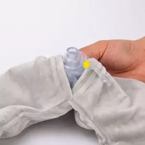 [콩심팥심]여행 휴대용 벨벳 에어 목베개 그레이