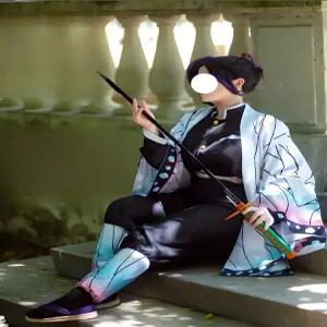 무잔 기모노 코스프레 귀멸의 코스튬 의상 귀칼 행사 축제