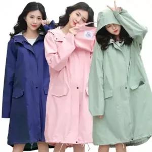 트렌치 후드 우비 패션 여성 남성 레인코트 비옷 우의