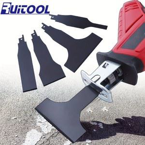 왕복톱 강철 타일 제거 헤비듀티 스크레이퍼 4피스 접지 퍼티 청소용 블레이드 세트