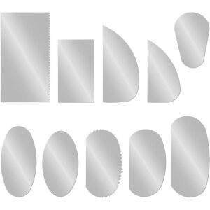 10PCS 세라믹 수리 전문 오일 슬러지 도구 클레이 스크레이퍼 교육 스틸 조각 스테인레스