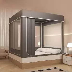 2인용 딥스페이스그레이 암막텐트 실내 사각 방한 수면 방풍 난방 학생용 모기장