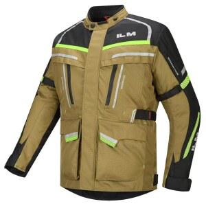 CE 갑옷과 탈부착 가능한 열 라이너가 장착된 ILM 남성 스트리트 모터사이클 재킷 올 시즌 방수 어드벤처 투어 모델 JRL3 옐로우 브라운,