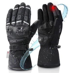 그레이플릿 겨울 모터사이클 장갑 방수 방풍 보온 보호 u2019 추운 날씨 라이딩(블랙 레귤러, XXL)