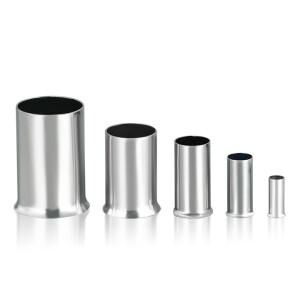 EN 튜브 구리 실버 도금 페룰  비절연 와이어 커넥터  전기 케이블 크림프 터미널  0.5mm2-16mm2  22-10 AW