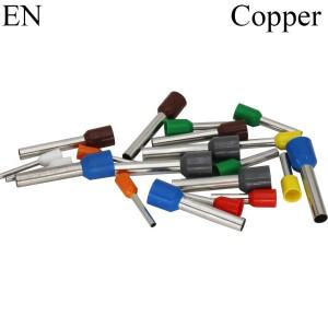 EVE 구리 전선 크림프 슬리브 관형 커넥터  튜브 절연 스플라이스 조인트 코드 엔드 핀 페룰 케이블매트 카