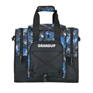 싱글 볼을 위한 그랜드업 볼링 볼백 - 패딩 볼 홀더가 있는 블랙 액세서리 토트백 볼링백 남성 사이즈 14까지 볼링화 착용 가능