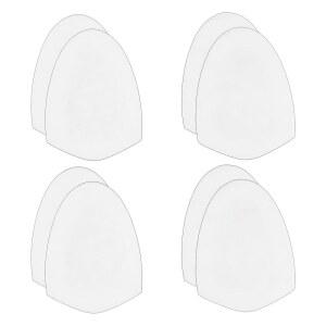 OLYCRAFT 4쌍 교체 볼링화 슬라이드 솔 화이트 볼링 액세서리 자가 접착 신발 미끄럼 방지 패드 남성용 스포츠화