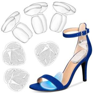 ONUEMP 힐 쿠션 삽입물 및 중족골 패드 여성용, 그립 3쌍 발 3쌍, 하이힐용 실리콘 신발 깔창, 너무 큰 신발의 물집 방지