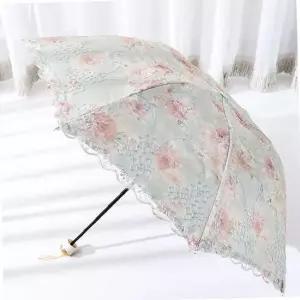 자수 레이스 썬블록 자외선차단 양산