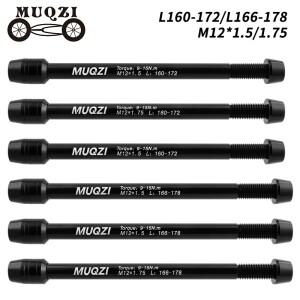 자전거 트레이너 스탠드용 MUQZI 스루 액슬 M12 x 1.0/1.5/1.75 어댑터 실내 라이딩 포크 퀵 릴리스 꼬치