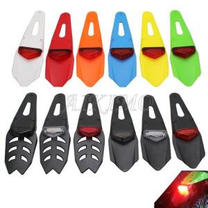 Enduro 오프로드 자전거 용 후면 펜더 라이센스 플레이트 브래킷 홀더 바이크 오토바이 범용 12V LED 미등