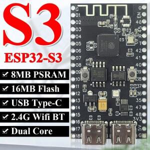 ESP32-S3 N16R8 개발 보드  WS2812 LED  CH340  C타입  ESP32  S3  BT  2.4G 와이파이 모듈  Arduino호환 8