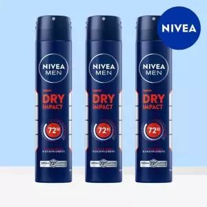니베아 맨 데오드란트 스프레이 드라이 임팩트 200ml 3개