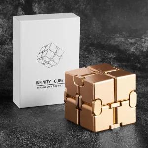 메탈 인피니티 피젯 큐브 장난감 ADHD를 위한 멋진 홈 오피스 교실 트래벌 책상 가젯 선물 자폐증 및