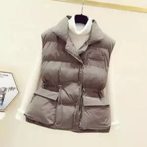 k107 숏패딩조끼 겨울 패딩조끼 숏패딩 솜 여성 다운 로미홀리 여성 조끼 가을 가을 겨울 패딩조끼