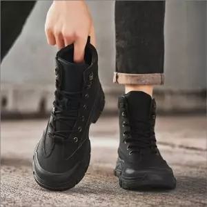 하이탑 2컬러 스웨이드 스니커즈 남자 부츠 겨울 운동화 워커