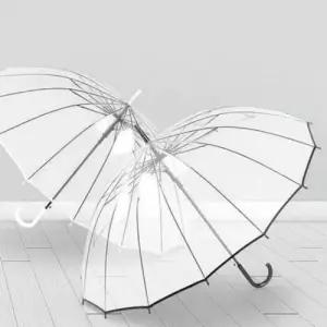 자동우산 비닐 판촉물 인쇄가능 고급 장마 우산 투명 WEDD896