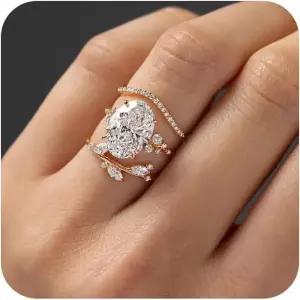 RKKOJO 925 스털링 실버 신부 반지 세트 AAA 큐빅 지르코니아 CZ 풀 다이아몬드 약혼 결혼식 3Pcs 약속