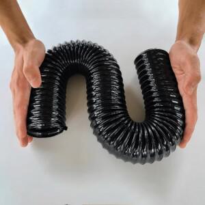 흡입 호스 기계 환기 배기 강철 와이어 골판지 파이프 텔레스코픽 검정색 PU 폴리우레탄 공기 내부 25-100m