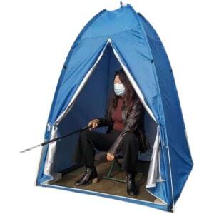야외 낚시텐트 방풍 보온 용품 팝업 이중창 낚시 소형 없음 블루 얼음 방한용