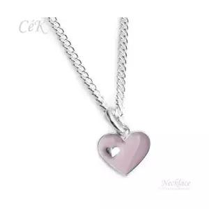 클루아조네 키즈 은목걸이 실버 하트 각인가능 CeK Kids 8196PKN