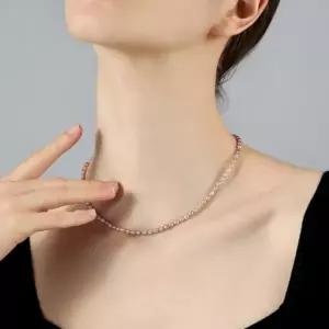 6mm 담수진주 백진주 핑크진주 연장고리 목걸이 선물박스