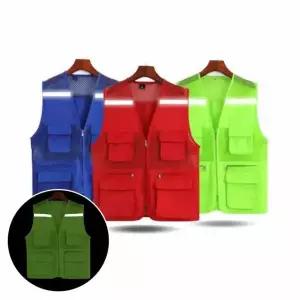 [콩심팥심]여름용 쿨 메쉬 수납 조끼 반사 안전복