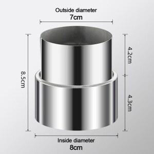 니플 리듀서 새로운 스테인레스 스틸 배기 파이프 감속기 어댑터 실버 휴대용 덕트 커넥터 여러 환기