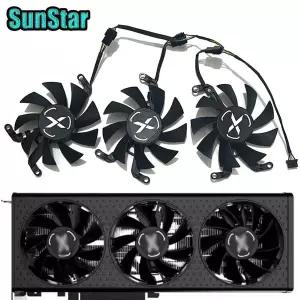 75MM RX 6600XT 6500XT T128015SM GPU 쿨링 팬 XFX 스피드스터 블랙 MERC RX 6600XT 6650XT 그래픽 카드