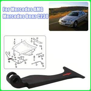 메르세데스 AMG 메르세데스 벤츠 C230 C240 C320 W203 C32 용 1PC 2038870427 후드 릴리스 핸들 전면 그릴 풀 스트랩 교체