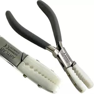 보석 제작 및 공예를 위한 비마링 나일론 죠와 블랙 그립 핸들이 있는 튜브 막대 펜치 독일 스테인리스