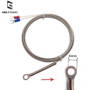 온도 센서 와셔 열전대 6mm 내부 타입 프로브 UT 터미널 산업용 컨트롤러 5M