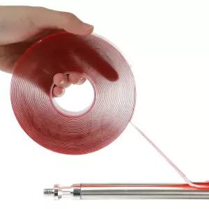 10m(33피트) 커튼 봉 글라이드 테이프 투명하고 매끄럽고 조용한 드레이퍼리 링 커튼 글라이드 테이프 슬라