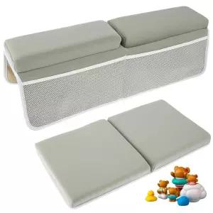 목욕 무릎 보호대 및 팔꿈치 받침대 패드 2개 세트 편안한 폼 목욕 무릎 패드 미끄럼 방지 욕조 팔꿈치 패