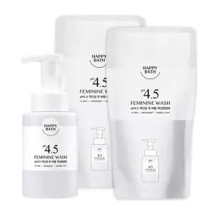 해피바스 쑥 버블 대용량 여성청결제 300ml+300ml리필 2입