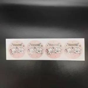 4cm 배달 서비스 스티커 편지 감사 캐릭터스티커 원형