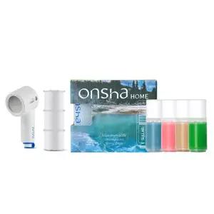 온샤 대용량 온천 필터+샤워기 세트 (동결온천수함유필터 4개+샤워기헤드 + 필터 +리필필터 3+필터케이스)