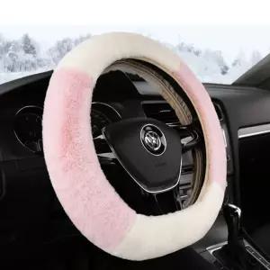 자동차용품 3컬러 겨울용 따뜻한 극세사 털 핸들커버 털핸들커버 카테리어