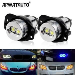 CANbus LED 엔젤 아이즈 마커 전구, BMW E90 E91 3 시리즈 325i 2006-2008 오류 없음, 흰색, 빨간색, 노란