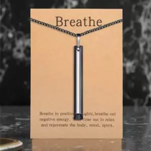 과호흡 호흡 조절 목걸이 금연 휘슬 불안 해소 블랙