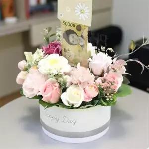돈 뽑는 케이크 부모님 생신 환갑 선물 용돈 서프라이즈 비누꽃 플라워