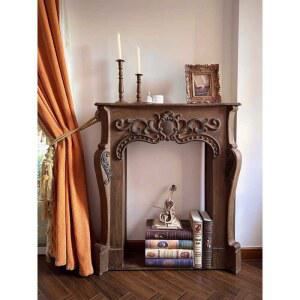 프랑스 유럽풍 앤틱 장식 복도장 벽난로 인테리어 콘솔 레트로