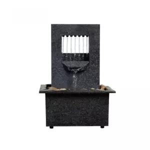 천연가습 미니 분수대 폭포 연못 실내 수중모터 달항아리 진그레이