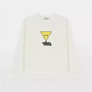 메종키츠네 트라이앵글 폭스 패치 스웨트셔츠 DW00321KM0002 WH