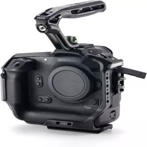 블랙 색상의 캐논 R1과 호환되는 틸타 카메라 케이지 베이스 키트 삼각대 및 DJI 짐벌용 ARCA 플레이트