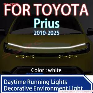 도요타 프리우스 2010-2025 신형 업그레이드 LED 주간 주행등 스캔 스타팅 자동차 후드 DRL 가이드 장식용