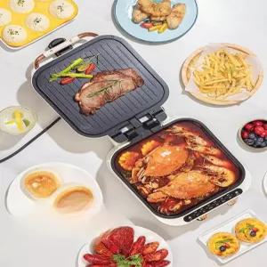 전기 양면 가열 후라이팬 가정용 전골 철판 그릴팬 쿠커
