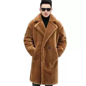 남자 양털코트 항공발송 후리스 기모 장첸코트 뽀글이 롱코트