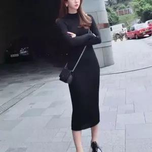 프릴 니트 미니 롱 브이넥 패션 여성 청치마 WFLMT3G